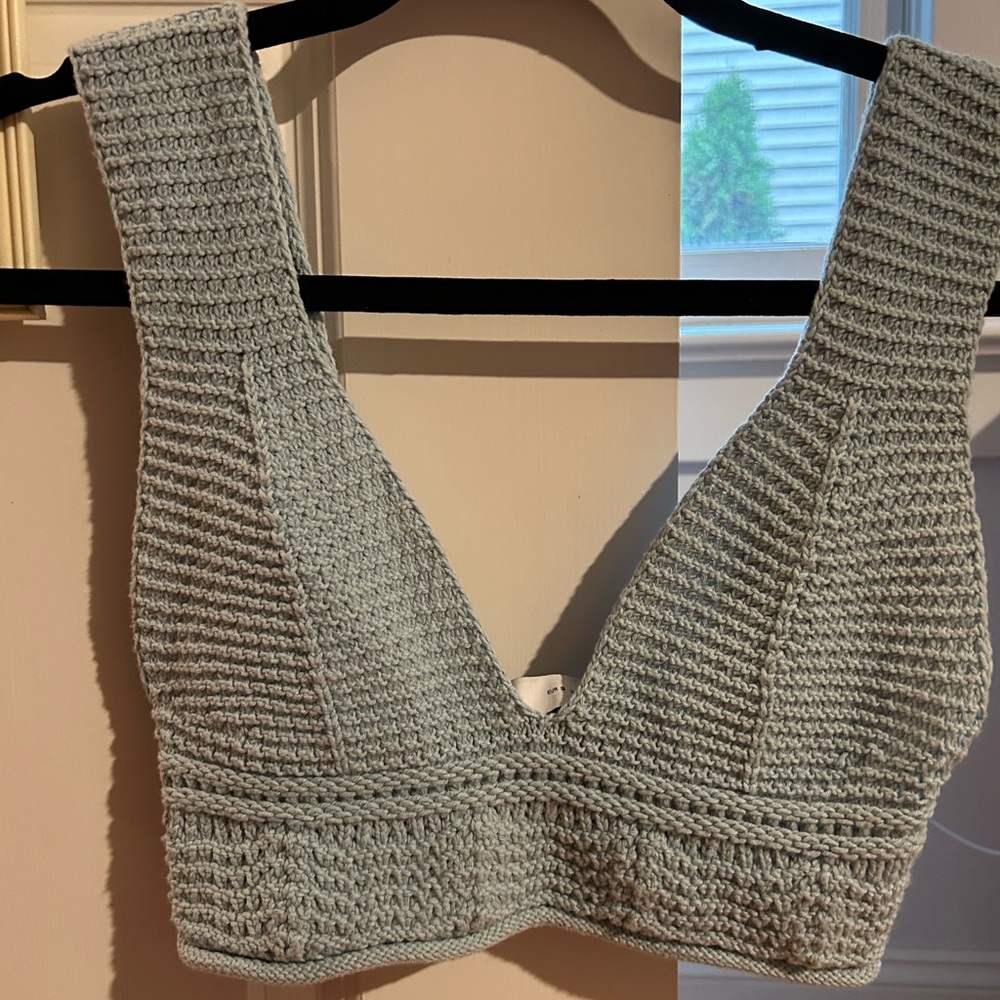 Zara Light Gray Knit Top